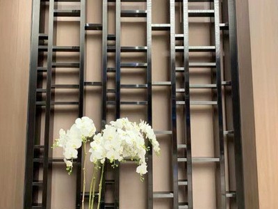 佛山厂家大量供应不锈钢置物架隔断新中式多层置物架来样来图定制图5
