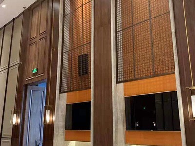 酒店售楼部不锈钢屏风定制 新中式玫瑰金屏风隔断厂家定制图3