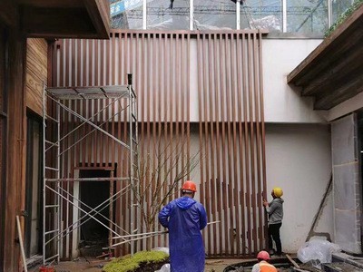 承旺金属新中式不锈钢透光入户屏风客厅隔断网红遮挡座屏玄关屏风图2