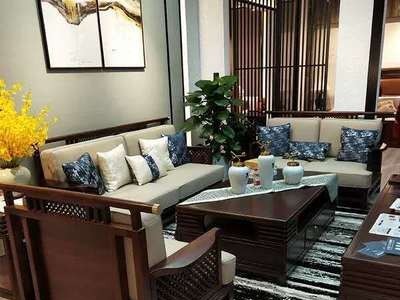 新中式实木沙发简约复古家具大小户型客厅组合轻奢中国风家具定制图4