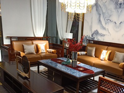 新中式实木沙发简约复古家具大小户型客厅组合轻奢中国风家具定制