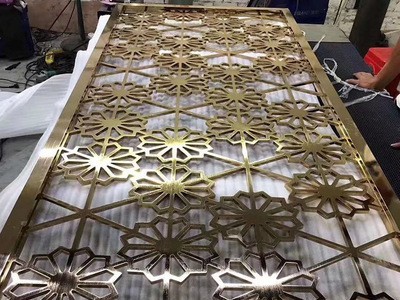 定制不锈钢屏风 不锈钢隔断 工程定制会所隔断 客厅玄关隔断屏风图2