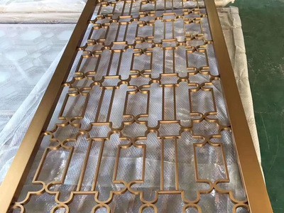 定制不锈钢屏风 不锈钢隔断 工程定制会所隔断 客厅玄关隔断屏风图3