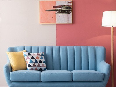 北欧布艺沙发双人三人位服装店可制定整装公寓小户型简约客厅沙发