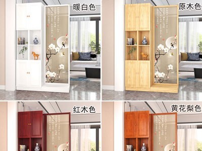 新中式客厅屏风隔断玄关柜子轻奢风入户进门间厅柜简约现代装饰柜图3