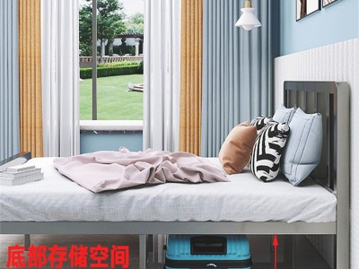 铁艺床1.5米现代简约出租屋家用床公寓宿舍单人双人床1.8米铁架床图4