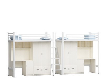 大学生宿舍学校家具员工一体儿童上床铺下书桌衣柜单人连体公寓床图4