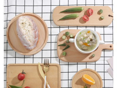 日式榉木点心碟水果盘早餐烘焙砧板木西餐牛排寿司托盘拍摄道具