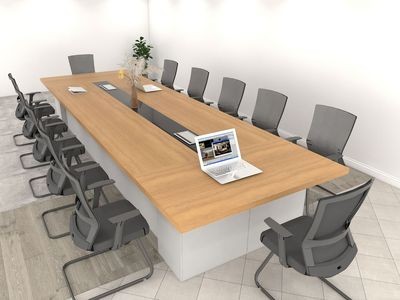 杭州办公家具简约现代化会议室会议桌多人板式洽谈桌组合长条式桌图4