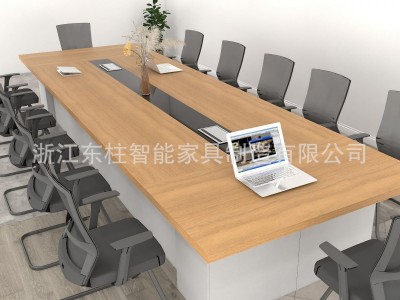 杭州定制办公家具现代简约多人会议桌板式组合条形洽谈桌时尚大气图2