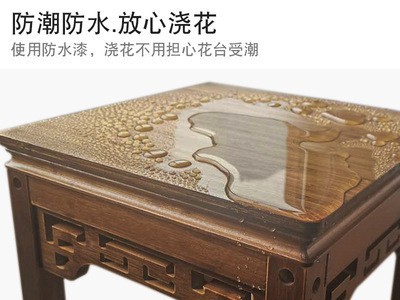 花架置物架客厅室内花架子吊兰绿萝落地新中式复古花盆架花几花台图3