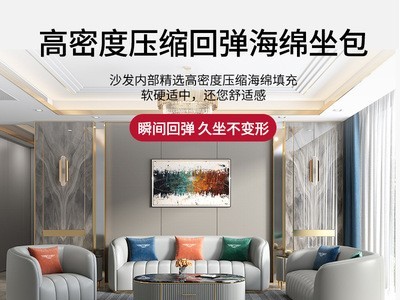 美式后现代轻奢真皮沙发组合客厅小户型港式设计师网红家具皮沙发图2