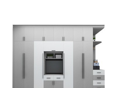 衣柜现代简约家用卧室北欧大衣经济型收纳组装设计平面大衣柜图5