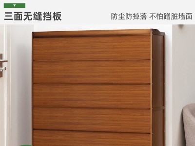 简易鞋架组装防尘宿舍家用门口置物架门后鞋架子小鞋柜实木多层图3