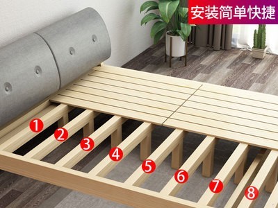 北欧实木床现代简约1.5家用1.2m出租房经济型单人床家具批发厂家图4