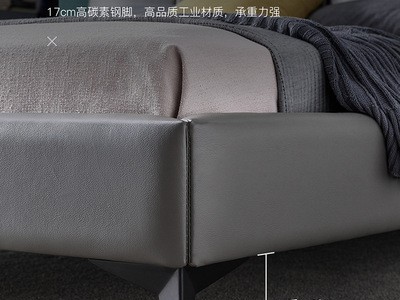 意式极简真皮床可定做尺寸材质超纤皮仿真皮羽绒靠包工厂定制图3