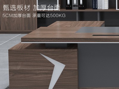 办公室家具公司总裁老板办公桌子商用经理桌椅组合大班台简约现代图2