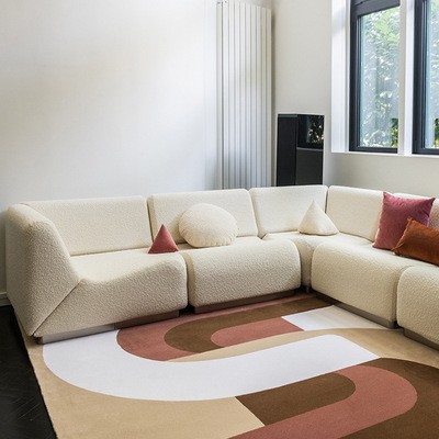 北欧轻奢小户型客厅沙发组合模块简约现代侘寂风设计布艺沙发家具