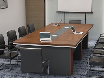 办公室大会议桌简约现代长条形培训桌会议室板式加厚会议桌椅组合