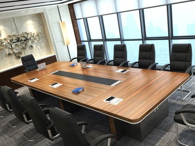 长桌简约现代大型会议桌会议室桌椅组合会议洽谈桌30人20人会议桌图1