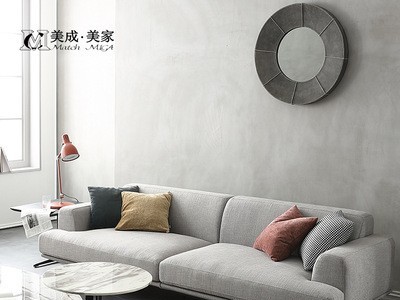 意式极简沙发 简约现代客厅直排四人羽绒乳胶设计师北欧布艺沙发图3