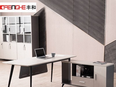 厂家直销单人电脑桌简易大班台老板桌创意总裁经理办公桌带储物柜图3