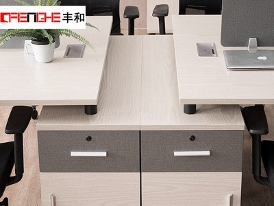 办公家具4/6人电脑桌双人位办公桌屏风卡位 简约职员办公桌椅组合图3