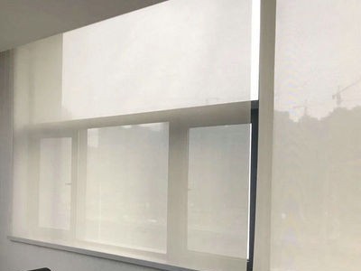 全遮光卷帘办公室酒店遮阳窗帘手动拉珠窗帘全遮光窗帘工程卷帘图3
