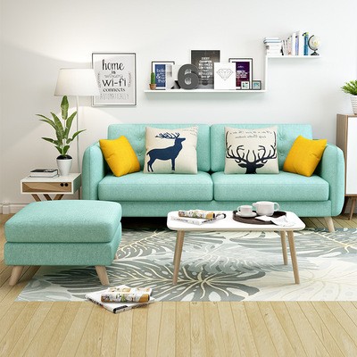 北欧风格布艺沙发小户型简约现代客厅单双人三人整装日式公寓批发