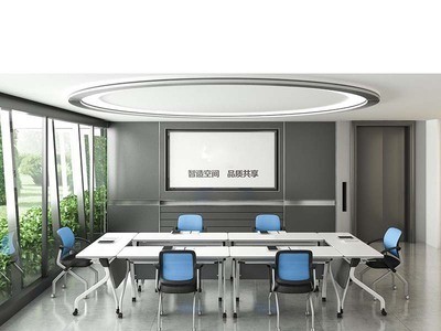 折叠培训桌现代简约会议条桌组合会议室可移动拼接折叠补课班课桌图3