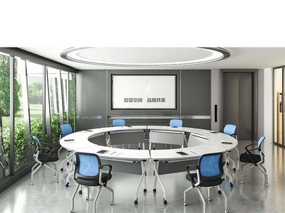折叠培训桌现代简约会议条桌组合会议室可移动拼接折叠补课班课桌图4