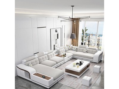 免洗布艺沙发客厅北欧简约现代组合可拆洗小户型智能家具