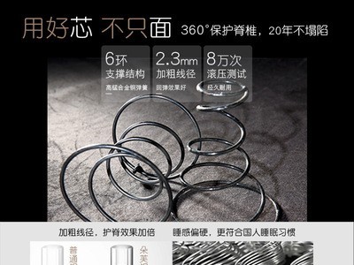 五星级酒店别墅民宿加厚乳胶弹簧床垫家用席梦思床垫软硬适中床垫图4