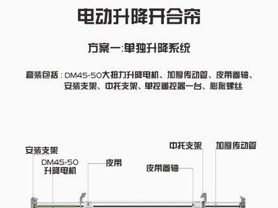 电动升降窗帘别墅复式楼高窗落地窗升降开合智能语音控制上下升降图2