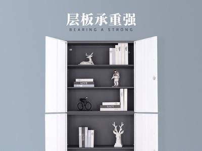 钢制拆装窄边文件柜办公室凭证资料储物储存档案柜带锁套色铁皮柜图3
