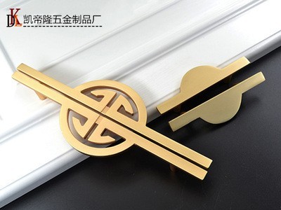 厂家新中式双孔衣柜拉手简约柜门双孔拉手锌合金电视柜拉手图3