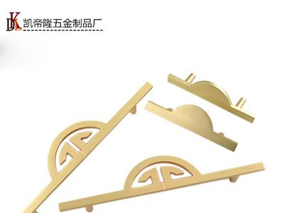 厂家新中式双孔衣柜拉手简约柜门双孔拉手锌合金电视柜拉手图2