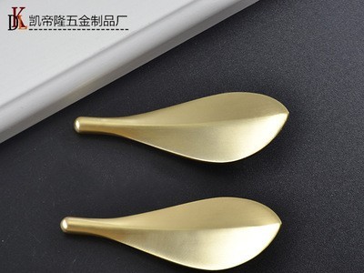 厂家新中式仿古双孔小拉手叶子拉手抽屉柜门拉手橱柜衣柜拉手图3