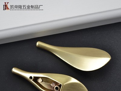 厂家新中式仿古双孔小拉手叶子拉手抽屉柜门拉手橱柜衣柜拉手图2