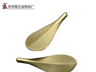 厂家新中式仿古双孔小拉手叶子拉手抽屉柜门拉手橱柜衣柜拉手图5