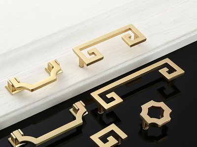 厂家现货家具五金橱柜把手 铜拉丝新中式衣柜抽屉橱柜拉手图4
