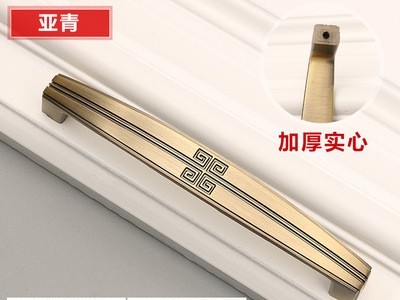 亚青欧式简约柜门拉手 中式锌合金仿古亚青衣窗橱柜五金把手图3