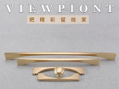 苏吉尔北欧现代简约橱柜门铜拉丝拉手 美式衣柜抽屉咖啡古门把手图4