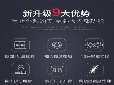 思育厂家智能家用坐垫椅垫靠垫颈部背部腰部按摩三节垫出口图3