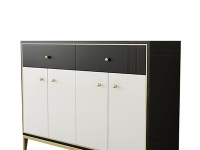 轻奢进门鞋柜门口后现代简约镀金港式烤漆门厅柜入户玄关柜隔断柜图5
