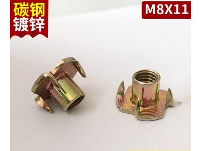 M4M5M6M8M10镀锌四爪钉四爪家具螺母预埋四脚钉四爪螺帽全牙图3