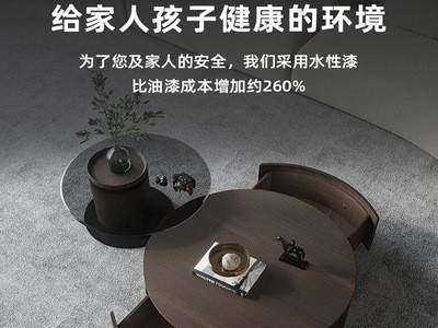 北欧艺术钢琴烤漆圆茶几现代简约钢化玻璃组合客厅茶几创意边几图4