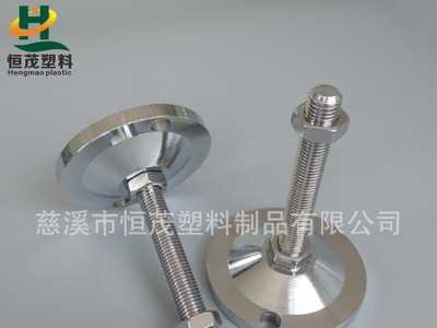 全钢重型脚杯,碳钢镀铬调整脚,底盘加定位孔承重地脚,底脚图5