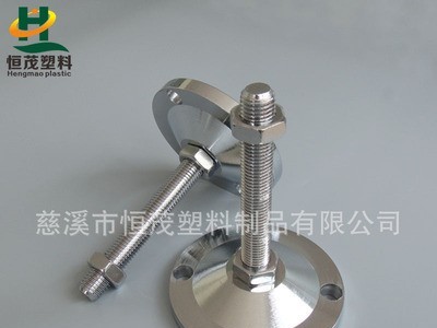 全钢重型脚杯,碳钢镀铬调整脚,底盘加定位孔承重地脚,底脚图3