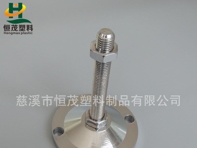 全钢重型脚杯,碳钢镀铬调整脚,底盘加定位孔承重地脚,底脚图4